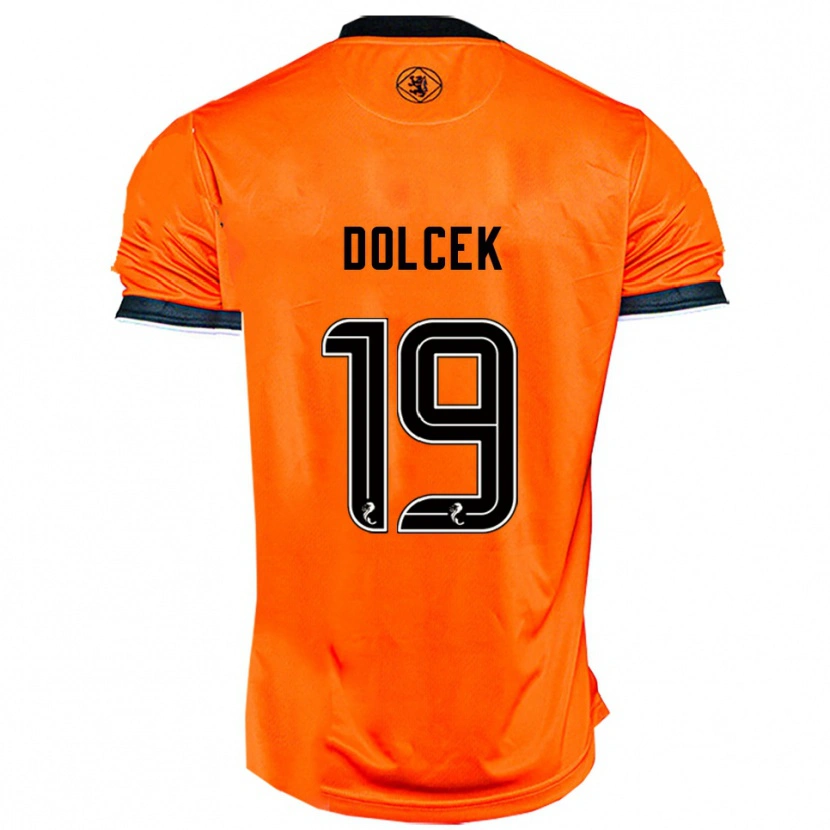 Danxen Niño Camiseta Ivan Dolcek #19 Naranja Negro 1ª Equipación 2025/26 La Camisa