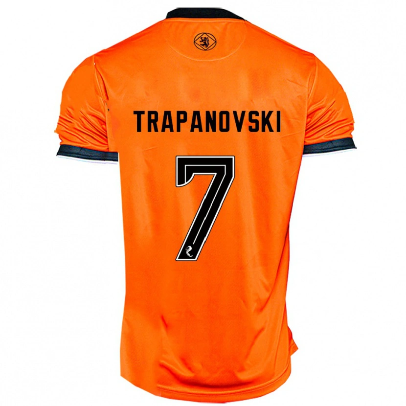 Danxen Niño Camiseta Kristijan Trapanovski #7 Naranja Negro 1ª Equipación 2025/26 La Camisa