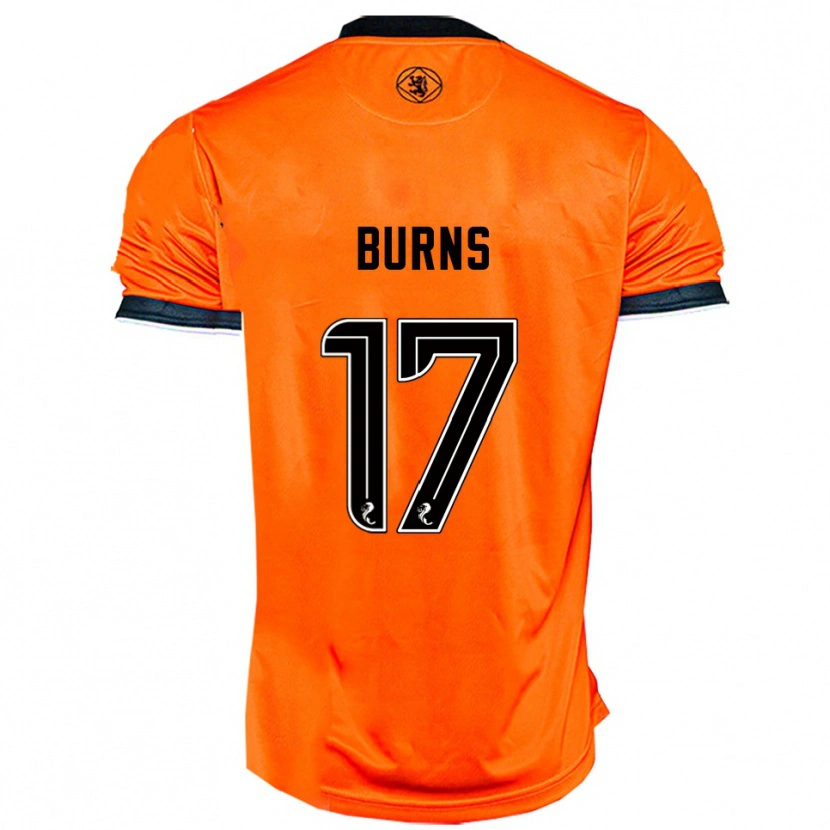 Danxen Niño Camiseta Megan Burns #17 Naranja Negro 1ª Equipación 2025/26 La Camisa