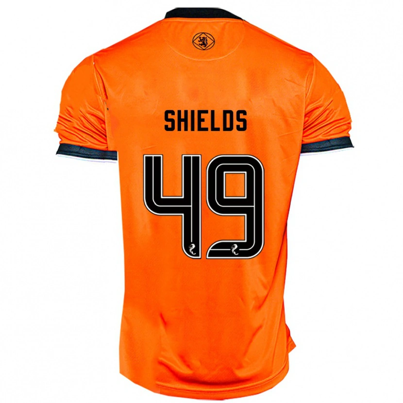 Danxen Niño Camiseta Conal Shields #49 Naranja Negro 1ª Equipación 2025/26 La Camisa