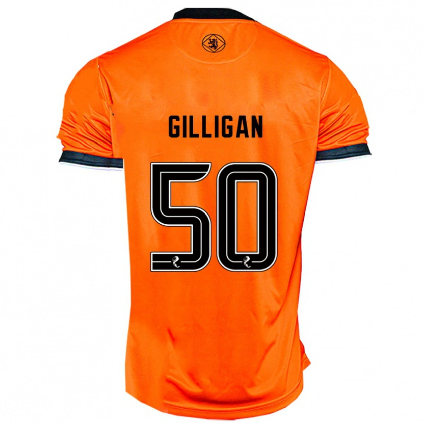 Danxen Niño Camiseta Keir Gilligan #50 Naranja Negro 1ª Equipación 2025/26 La Camisa