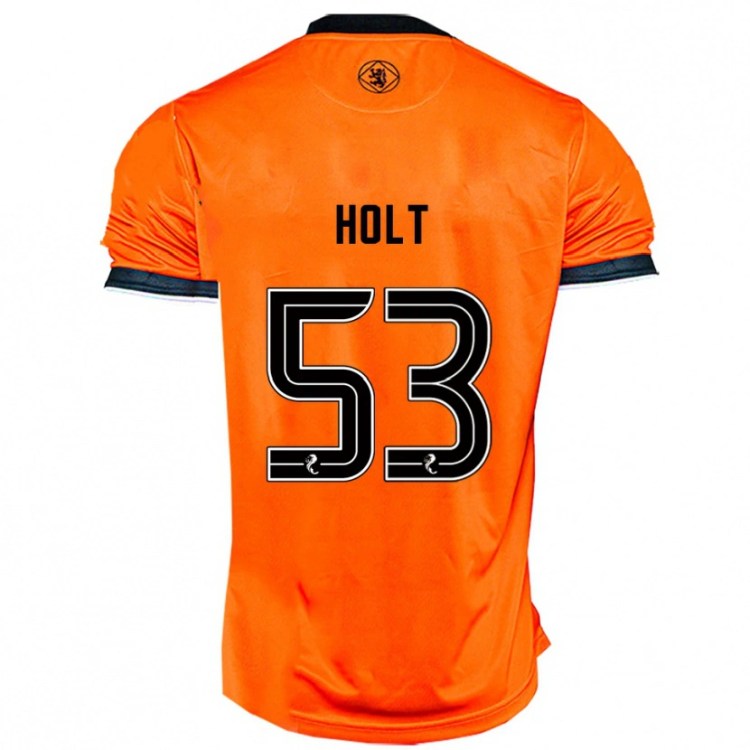 Danxen Niño Camiseta Josh Holt #53 Naranja Negro 1ª Equipación 2025/26 La Camisa