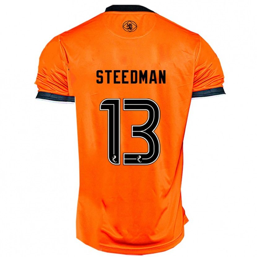 Danxen Niño Camiseta Morgan Steedman #13 Naranja Negro 1ª Equipación 2025/26 La Camisa