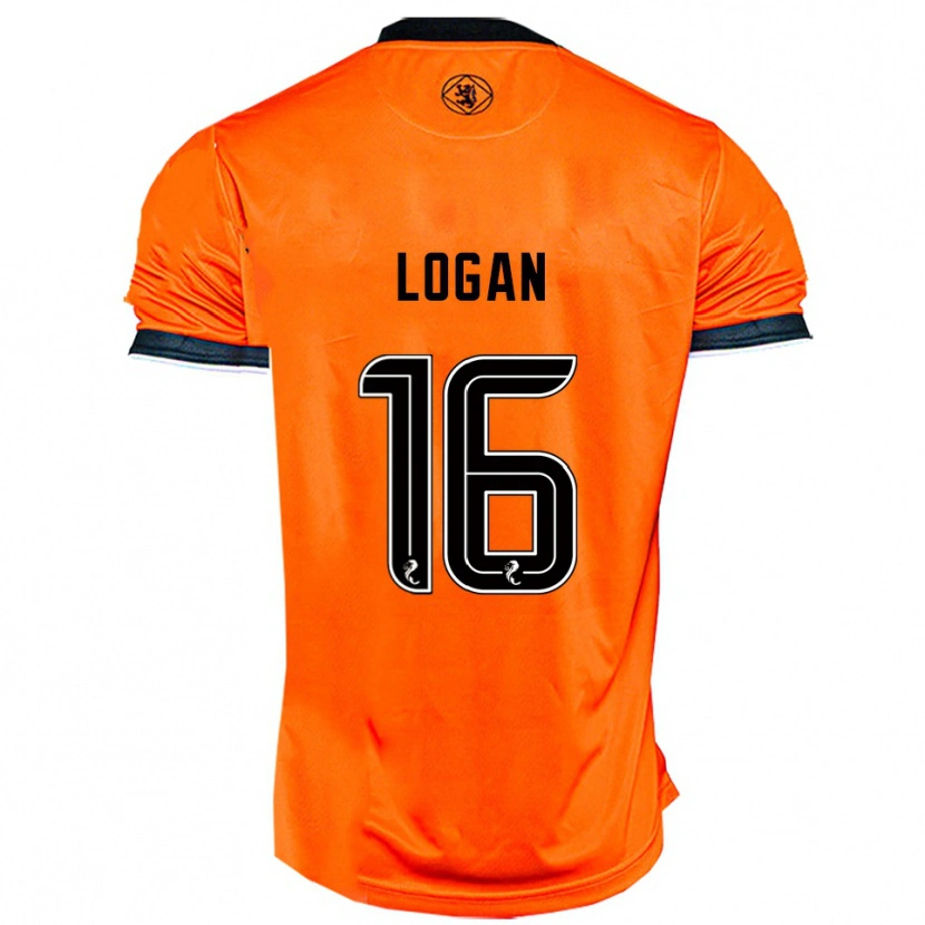 Danxen Niño Camiseta Alex Logan #16 Naranja Negro 1ª Equipación 2025/26 La Camisa