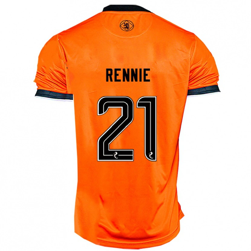 Danxen Niño Camiseta Beth Rennie #21 Naranja Negro 1ª Equipación 2025/26 La Camisa
