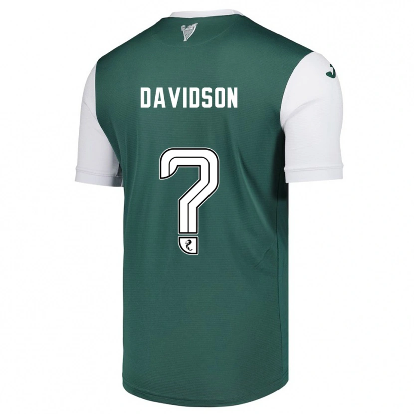 Danxen Niño Camiseta Luke Davidson #0 Verde Blanco 1ª Equipación 2025/26 La Camisa