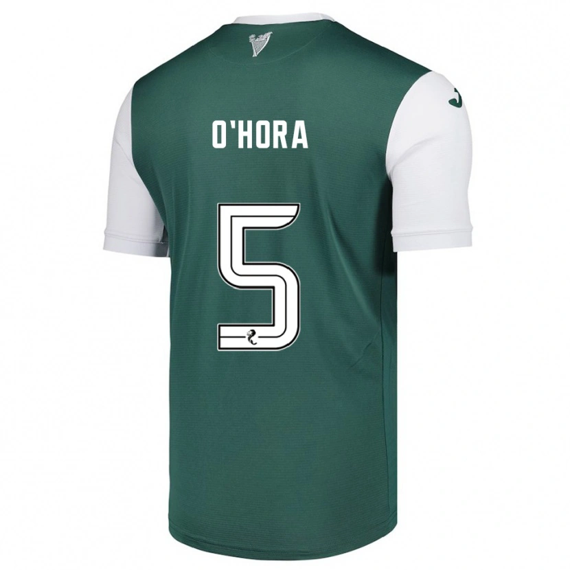 Danxen Niño Camiseta Warren O'hora #5 Verde Blanco 1ª Equipación 2025/26 La Camisa