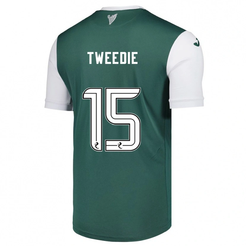 Danxen Niño Camiseta Lia Tweedie #15 Verde Blanco 1ª Equipación 2025/26 La Camisa