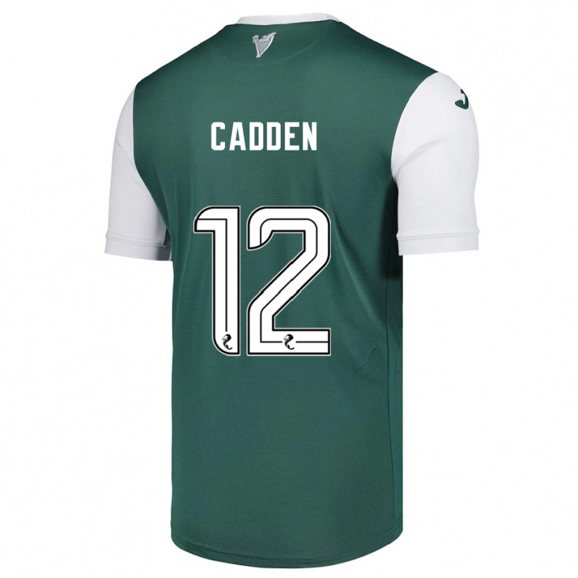 Danxen Niño Camiseta Chris Cadden #12 Verde Blanco 1ª Equipación 2025/26 La Camisa