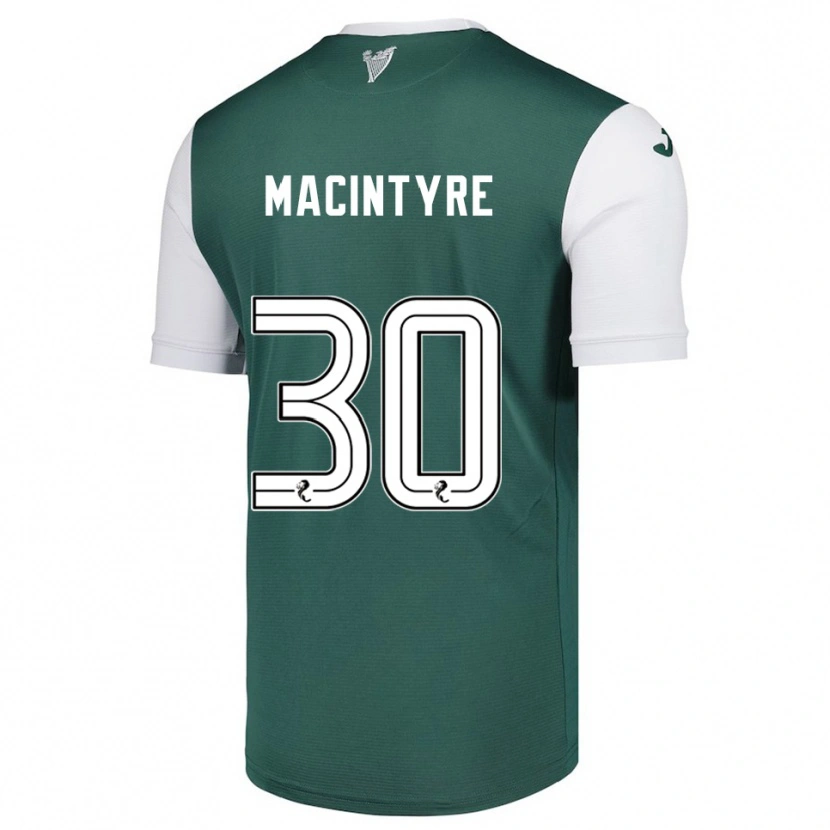 Danxen Niño Camiseta Jacob Macintyre #30 Verde Blanco 1ª Equipación 2025/26 La Camisa