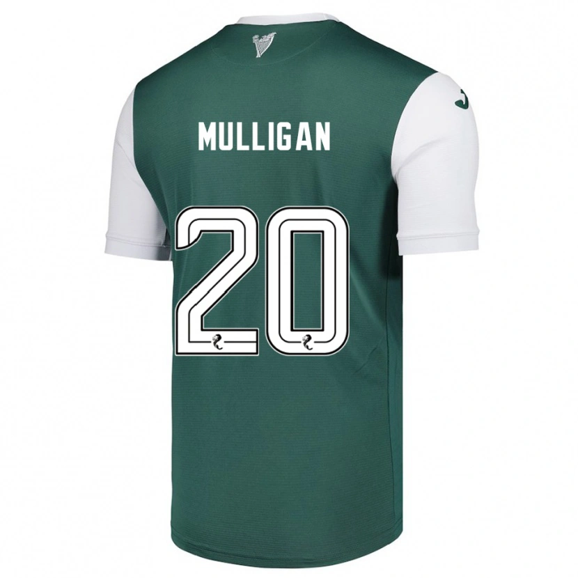 Danxen Niño Camiseta Josh Mulligan #20 Verde Blanco 1ª Equipación 2025/26 La Camisa