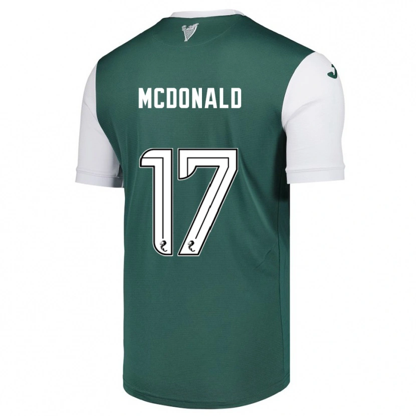 Danxen Niño Camiseta Josh Mcdonald #17 Verde Blanco 1ª Equipación 2025/26 La Camisa