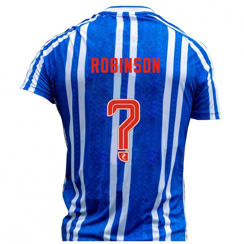 Danxen Niño Camiseta Abby Robinson #0 Azul Blanco 1ª Equipación 2025/26 La Camisa