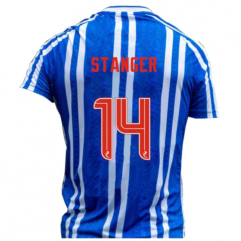 Danxen Niño Camiseta George Stanger #14 Azul Blanco 1ª Equipación 2025/26 La Camisa