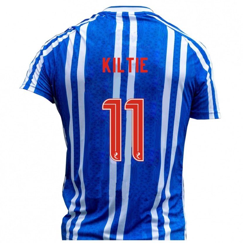 Danxen Niño Camiseta Greg Kiltie #11 Azul Blanco 1ª Equipación 2025/26 La Camisa