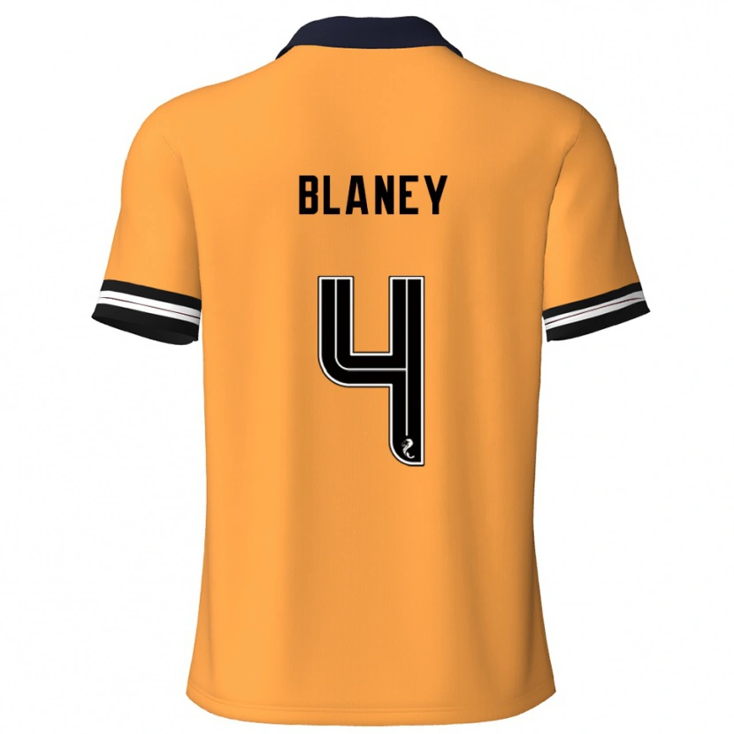 Danxen Niño Camiseta Shane Blaney #4 Amarillo Negro 1ª Equipación 2025/26 La Camisa