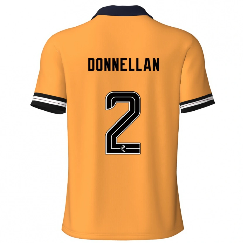 Danxen Niño Camiseta Shaun Donnellan #2 Amarillo Negro 1ª Equipación 2025/26 La Camisa