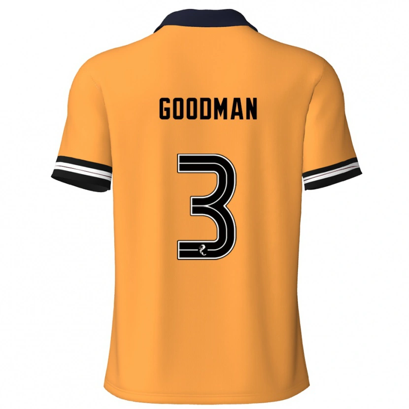 Danxen Niño Camiseta Mya Goodman #3 Amarillo Negro 1ª Equipación 2025/26 La Camisa