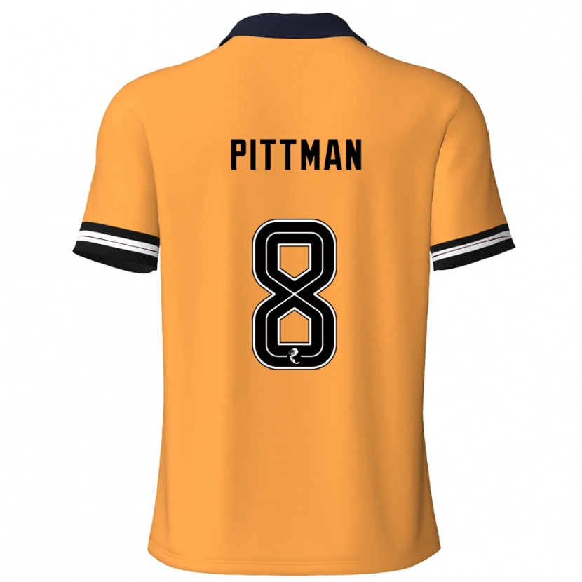 Danxen Niño Camiseta Scott Pittman #8 Amarillo Negro 1ª Equipación 2025/26 La Camisa