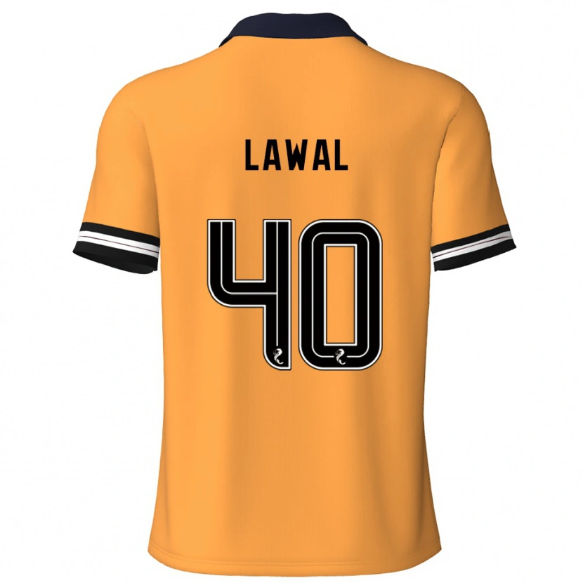 Danxen Niño Camiseta Samson Lawal #40 Amarillo Negro 1ª Equipación 2025/26 La Camisa