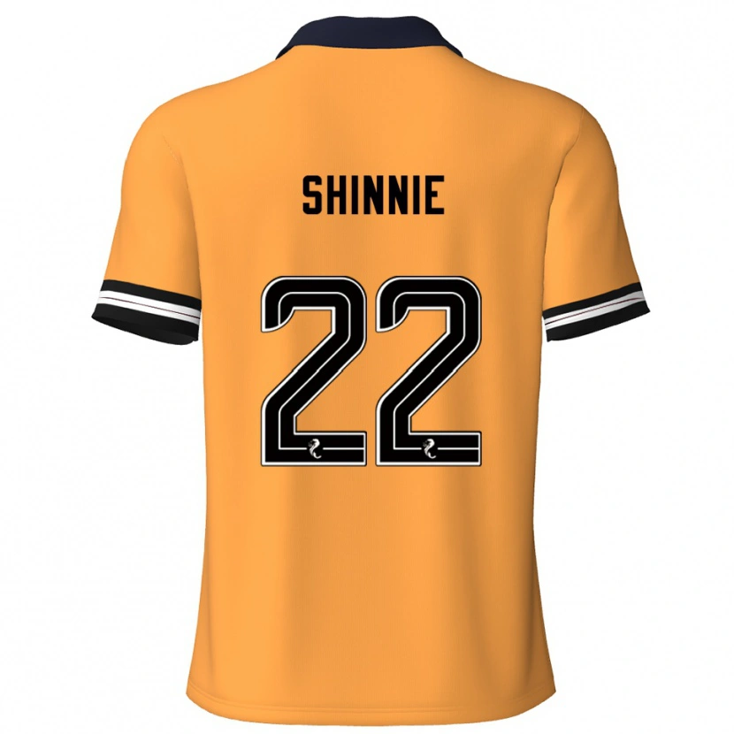Danxen Niño Camiseta Andrew Shinnie #22 Amarillo Negro 1ª Equipación 2025/26 La Camisa