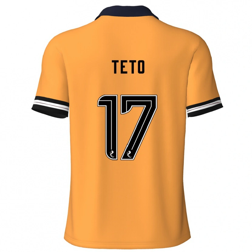 Danxen Niño Camiseta Aphelele Teto #17 Amarillo Negro 1ª Equipación 2025/26 La Camisa