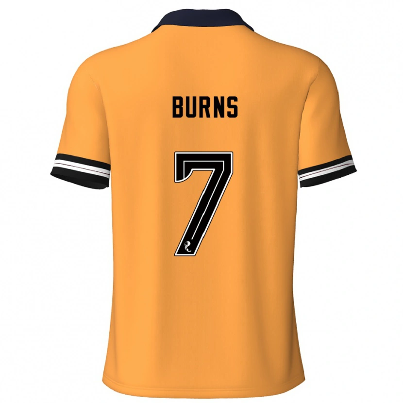 Danxen Niño Camiseta Erin Burns #7 Amarillo Negro 1ª Equipación 2025/26 La Camisa