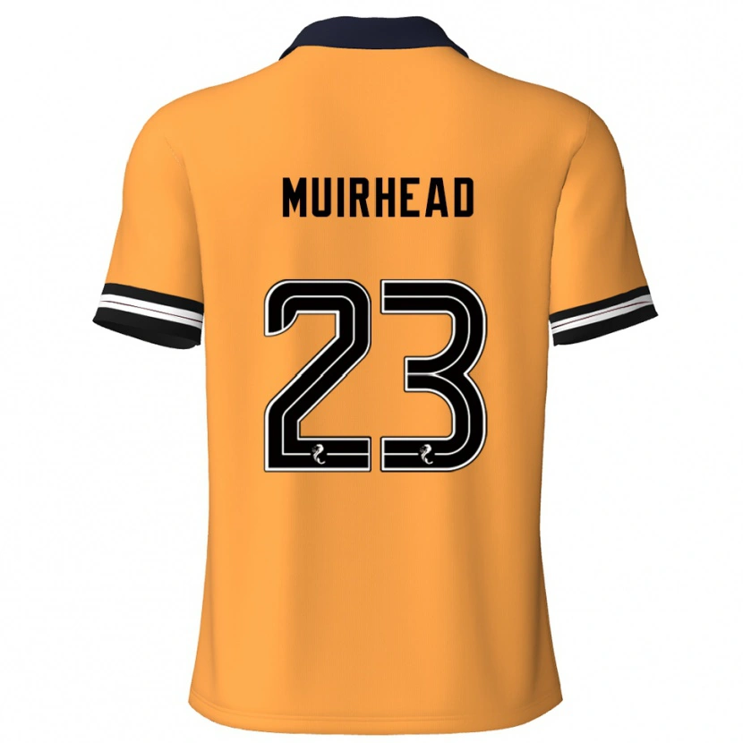 Danxen Niño Camiseta Robbie Muirhead #23 Amarillo Negro 1ª Equipación 2025/26 La Camisa