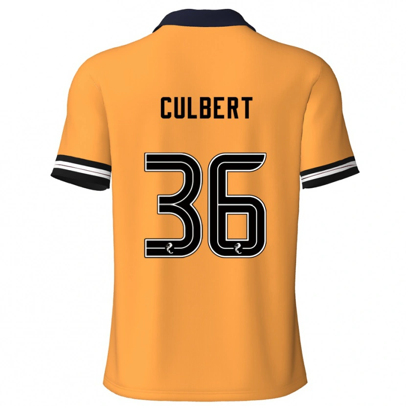 Danxen Niño Camiseta Sam Culbert #36 Amarillo Negro 1ª Equipación 2025/26 La Camisa