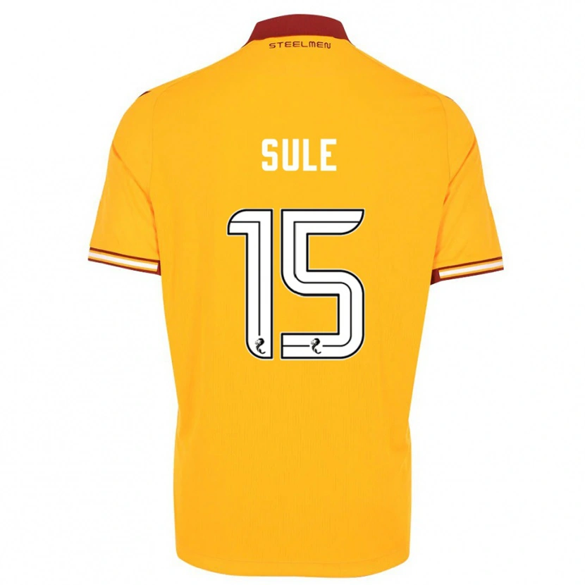Danxen Niño Camiseta Eseosa Sule #15 Amarillo Borgoña 1ª Equipación 2025/26 La Camisa