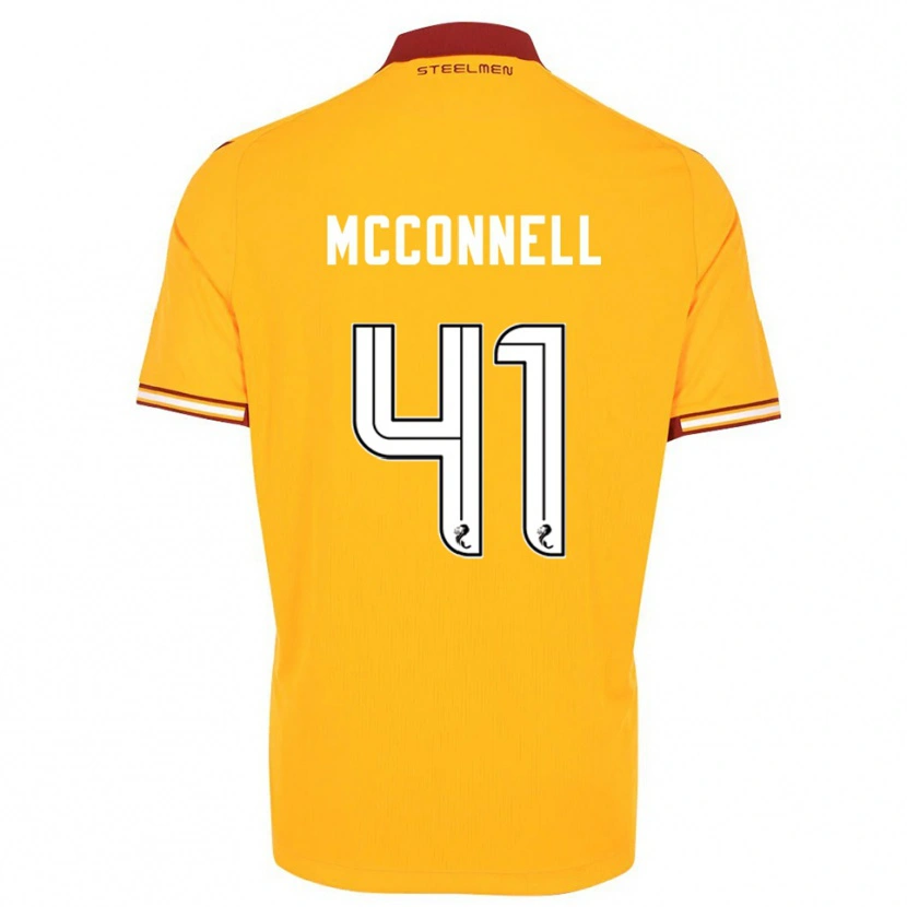 Danxen Niño Camiseta Jack Mcconnell #41 Amarillo Borgoña 1ª Equipación 2025/26 La Camisa