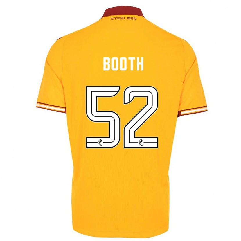 Danxen Niño Camiseta Mikey Booth #52 Amarillo Borgoña 1ª Equipación 2025/26 La Camisa