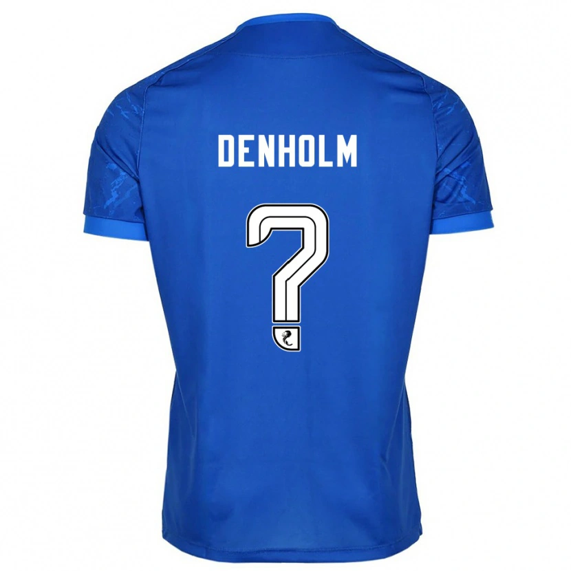 Danxen Niño Camiseta Ben Denholm #0 Azul Blanco 1ª Equipación 2025/26 La Camisa