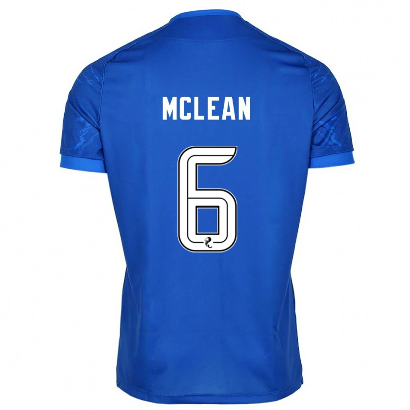 Danxen Niño Camiseta Elvie Mclean #6 Azul Blanco 1ª Equipación 2025/26 La Camisa