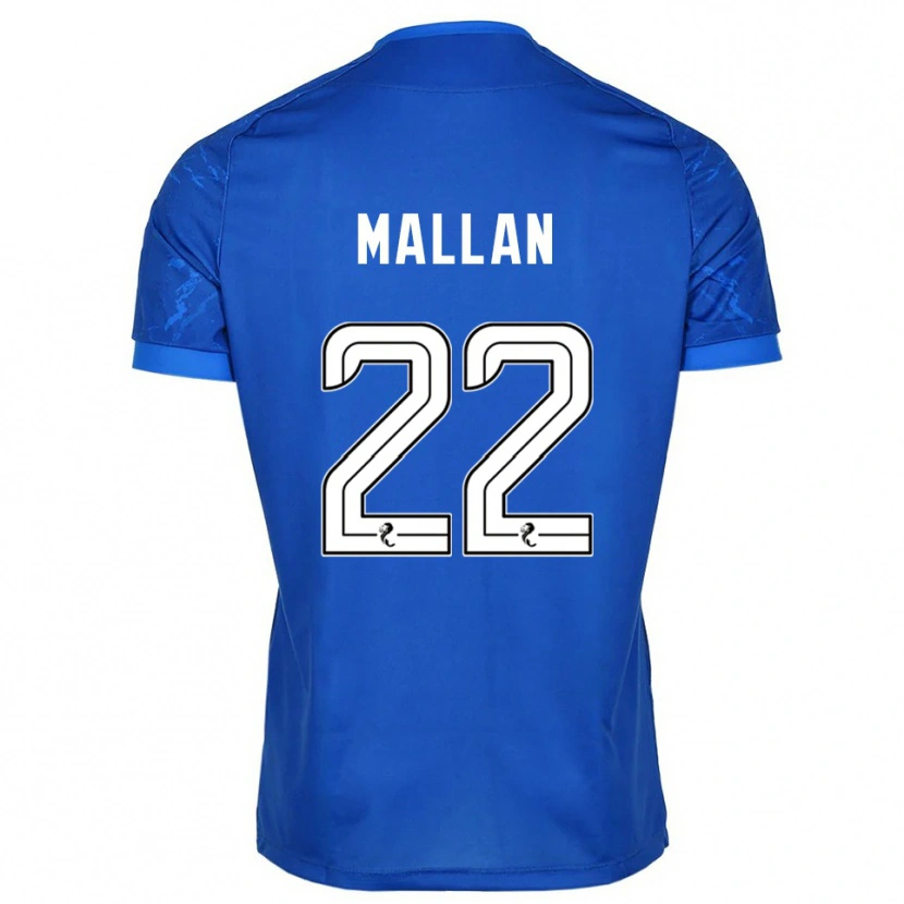 Danxen Niño Camiseta Stevie Mallan #22 Azul Blanco 1ª Equipación 2025/26 La Camisa