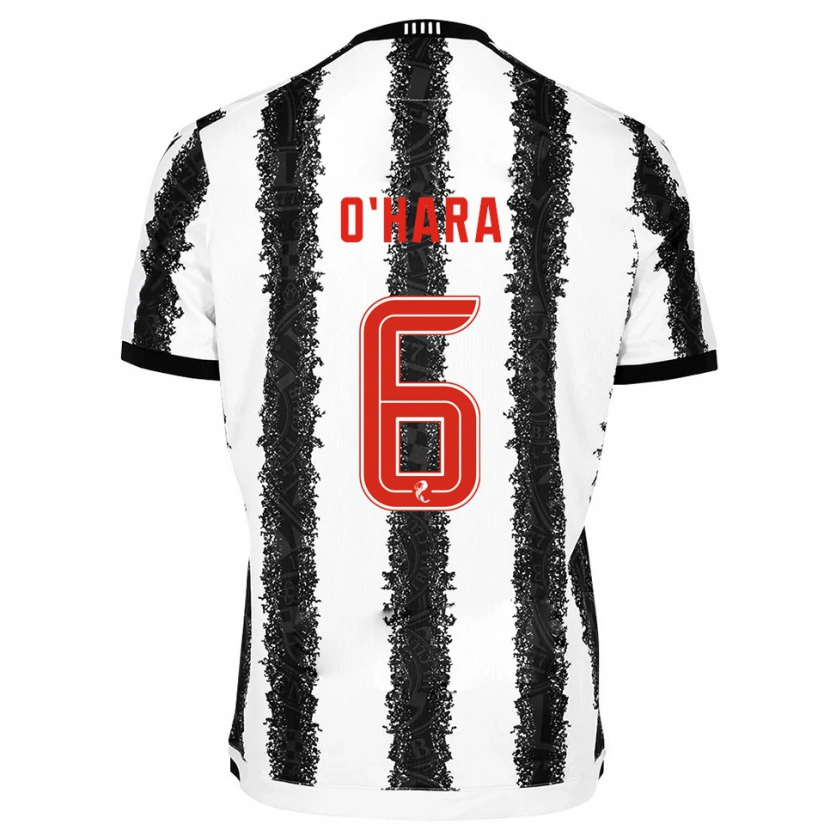 Danxen Niño Camiseta Mark O'hara #6 Blanco Negro 1ª Equipación 2025/26 La Camisa