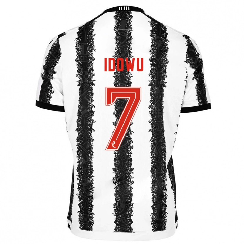 Danxen Niño Camiseta Roland Idowu #7 Blanco Negro 1ª Equipación 2025/26 La Camisa