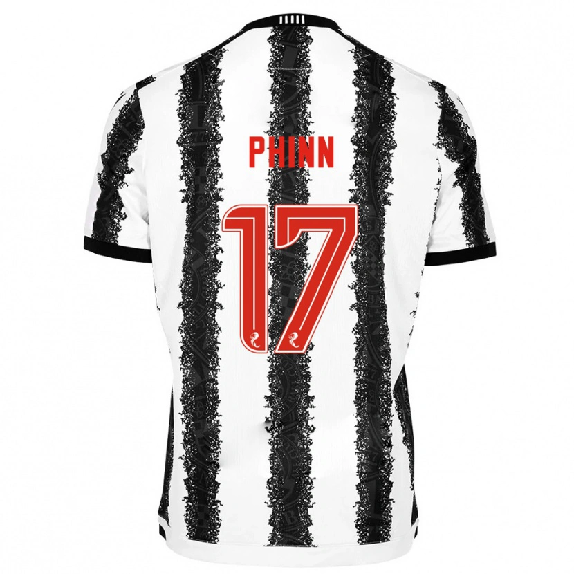 Danxen Niño Camiseta Shaun Phinn #17 Blanco Negro 1ª Equipación 2025/26 La Camisa