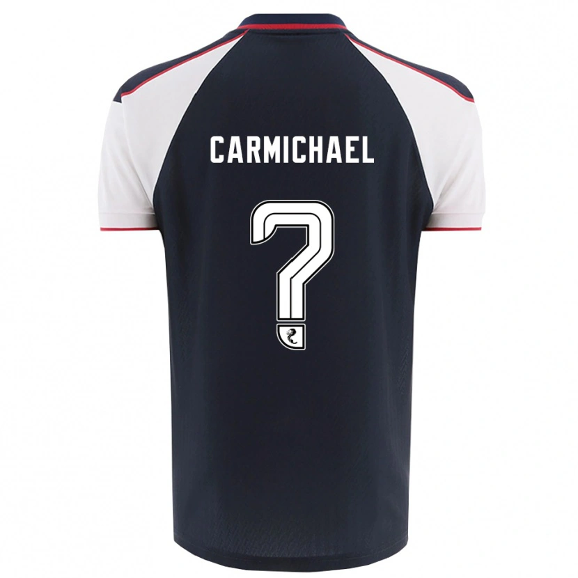 Danxen Niño Camiseta Liam Carmichael #0 Azul Marino Blanco 1ª Equipación 2025/26 La Camisa