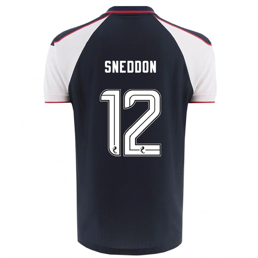 Danxen Niño Camiseta Jamie Sneddon #12 Azul Marino Blanco 1ª Equipación 2025/26 La Camisa
