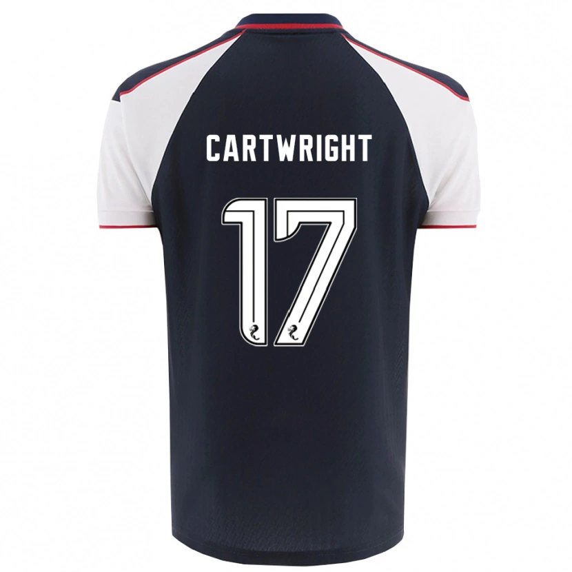 Danxen Niño Camiseta Henry Cartwright #17 Azul Marino Blanco 1ª Equipación 2025/26 La Camisa