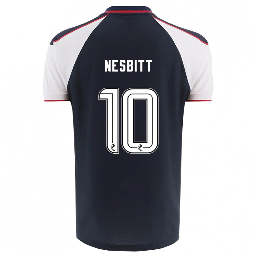 Danxen Niño Camiseta Aidan Nesbitt #10 Azul Marino Blanco 1ª Equipación 2025/26 La Camisa