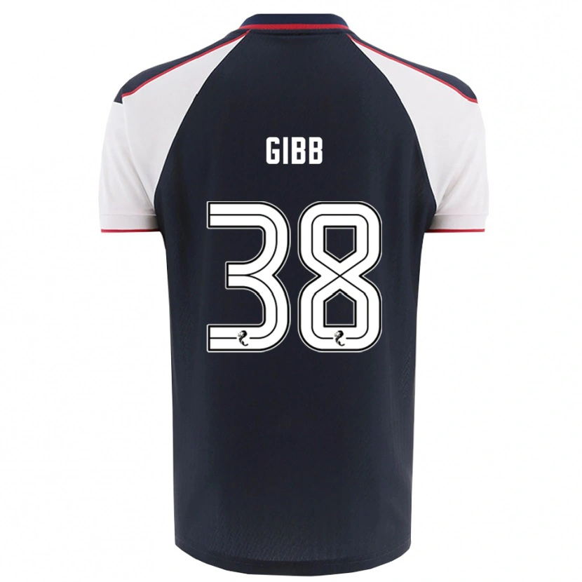Danxen Niño Camiseta Thomas Gibb #38 Azul Marino Blanco 1ª Equipación 2025/26 La Camisa