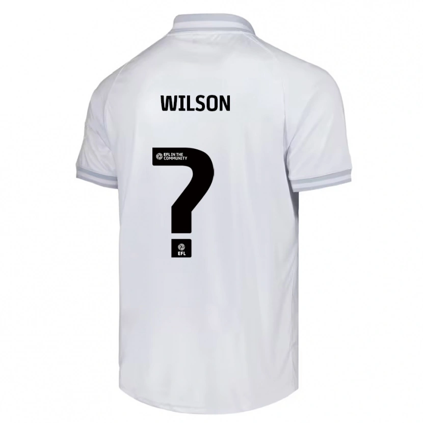 Danxen Niño Camiseta Rebecca Wilson #0 Blanco Gris Negro 2ª Equipación 2025/26 La Camisa