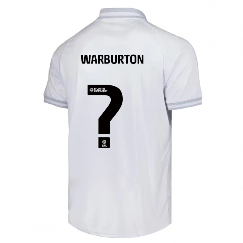 Danxen Niño Camiseta Owen Warburton #0 Blanco Gris Negro 2ª Equipación 2025/26 La Camisa
