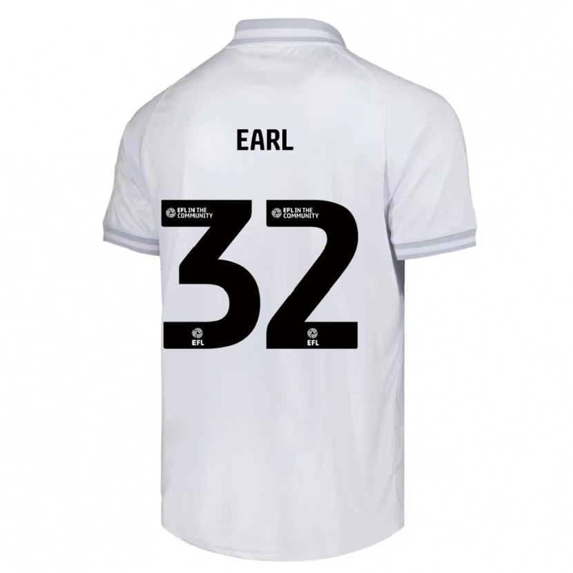 Danxen Niño Camiseta Josh Earl #32 Blanco Gris Negro 2ª Equipación 2025/26 La Camisa
