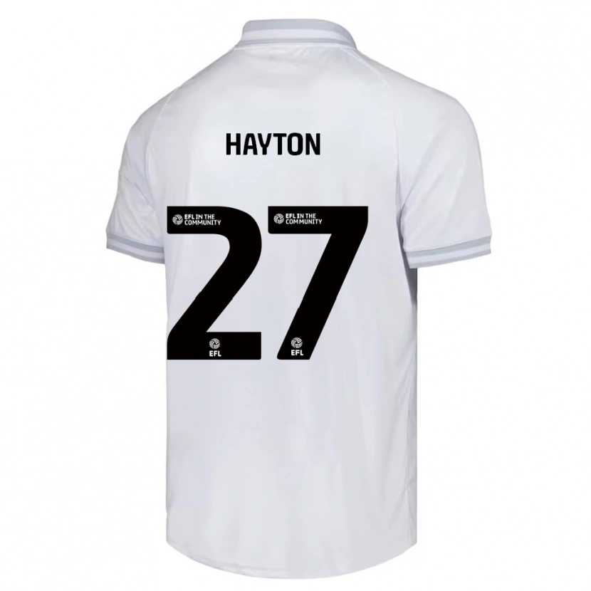 Danxen Niño Camiseta Adam Hayton #27 Blanco Gris Negro 2ª Equipación 2025/26 La Camisa