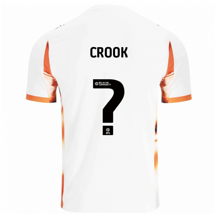 Danxen Niño Camiseta Amy Crook #0 Blanco Naranja Negro 2ª Equipación 2025/26 La Camisa