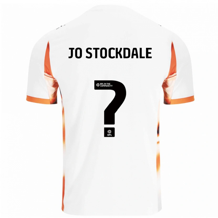 Danxen Niño Camiseta Elly Jo Stockdale #0 Blanco Naranja Negro 2ª Equipación 2025/26 La Camisa