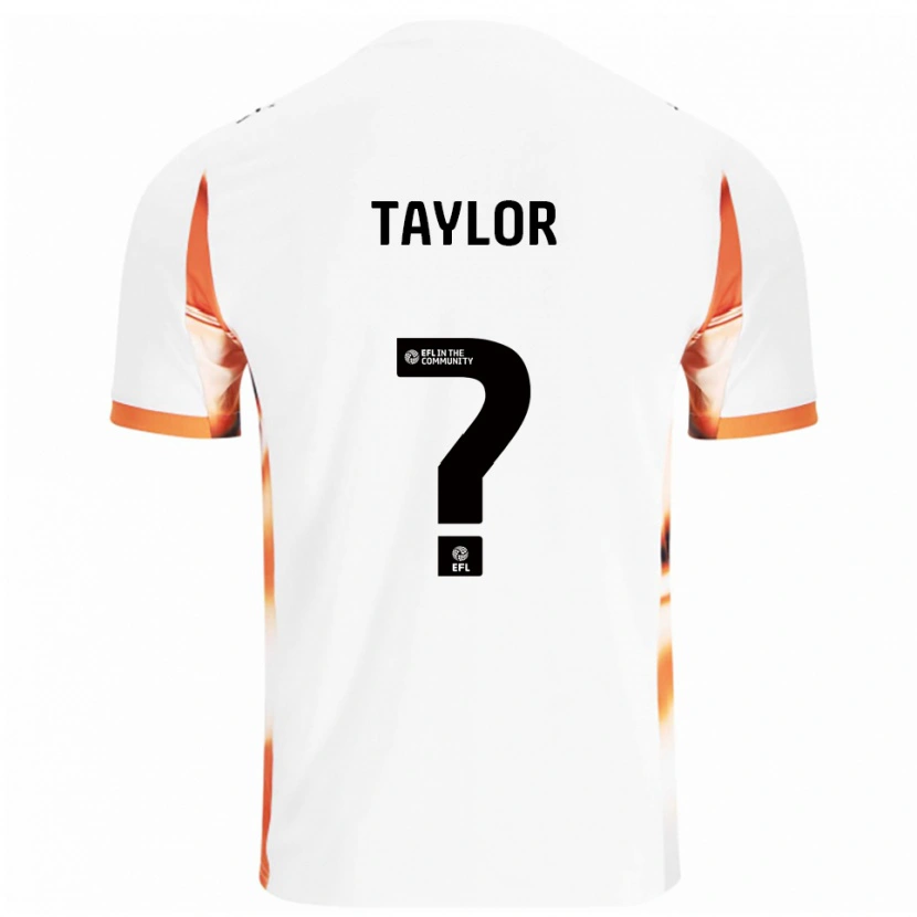 Danxen Niño Camiseta Lilly Taylor #0 Blanco Naranja Negro 2ª Equipación 2025/26 La Camisa